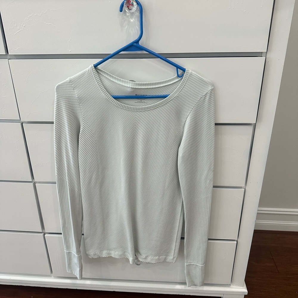 Athleta Gray Fitted Long Sleeve Hoodie